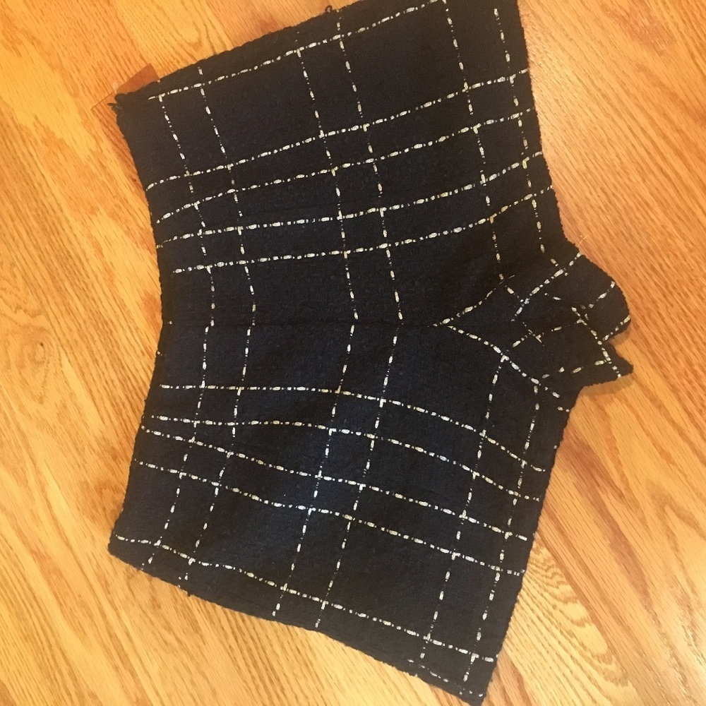 gold and black tailored shorts (size s) forever21